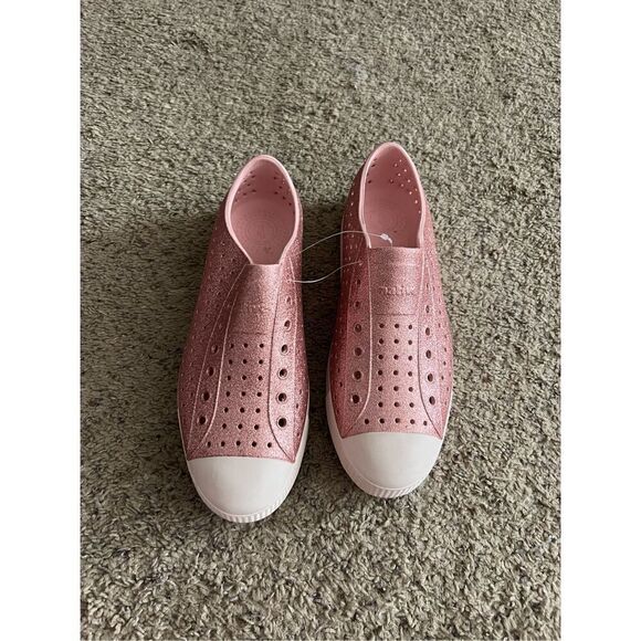 Native Shoes Jefferson Bling Pink Sparkly Shoes Size M11 - Picture 1 of 15